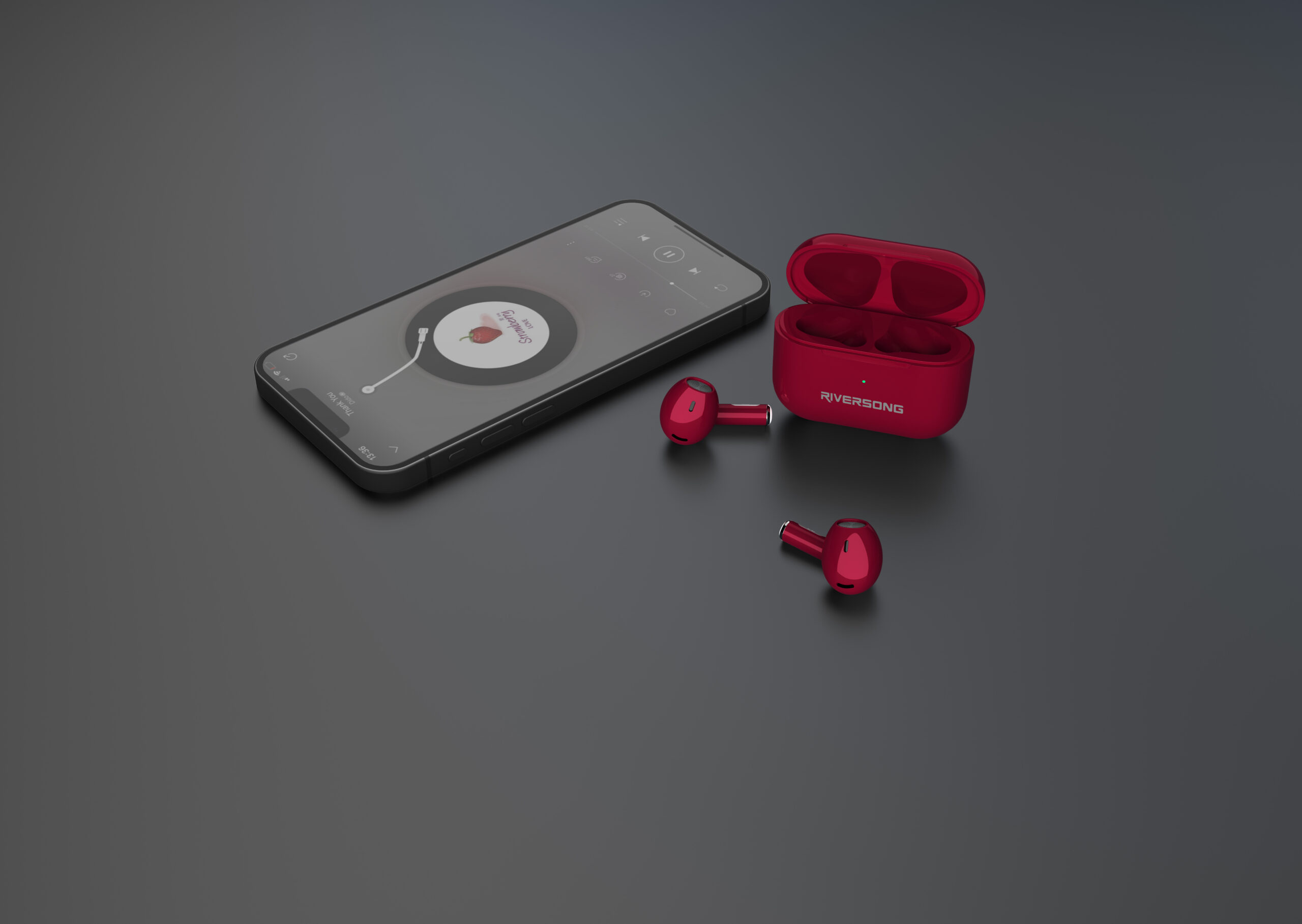 Безжични слушалки Riversong – Air Mini Pro, TWS, Червени Riversong безжични слушалки air pro червени