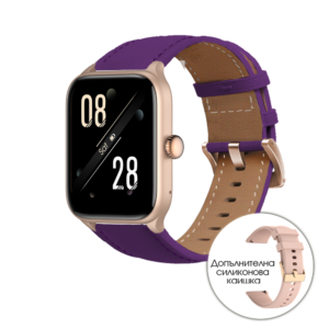 Смарт часовник Riversong - Motive 6 Pro, 1.83'', Violet Leather