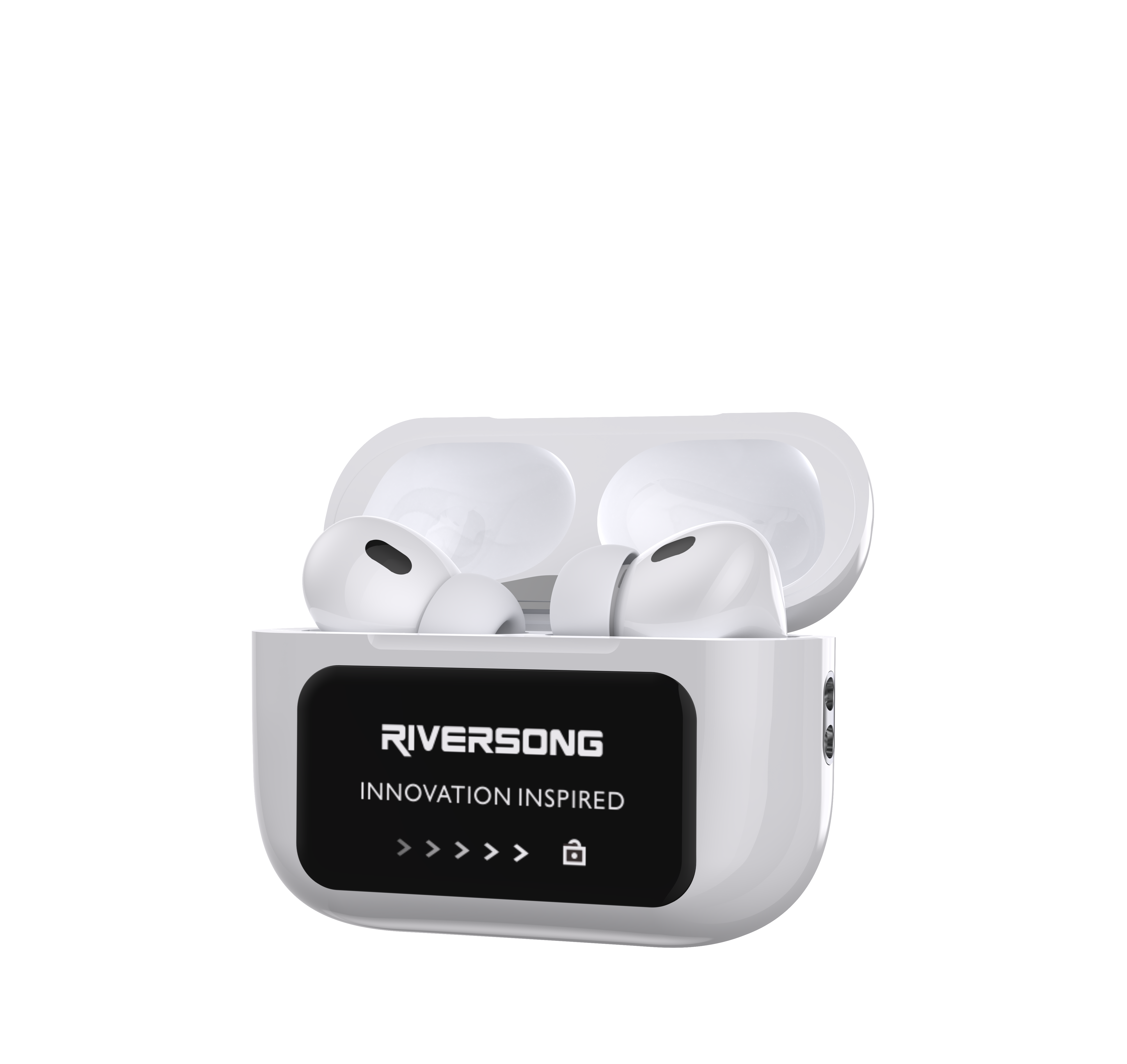 Безжични слушалки Riversong – Airfly T2, бели Безжичните слушалки Riversong Airfly T2